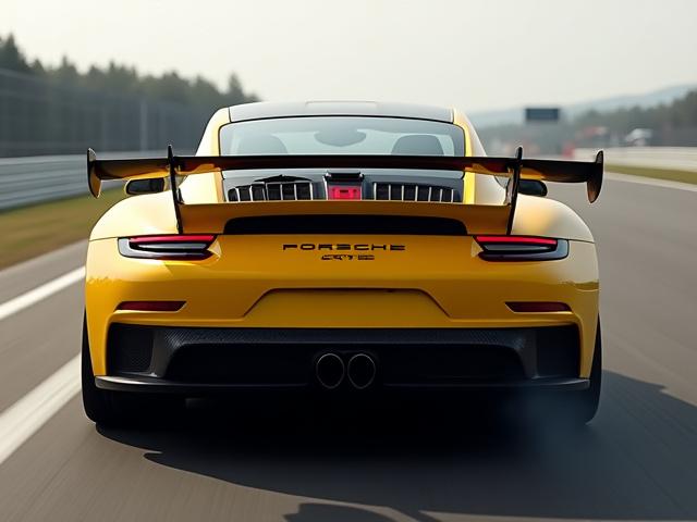 Porsche 911 GT3 con ala posteriore e diffusore in carbonio